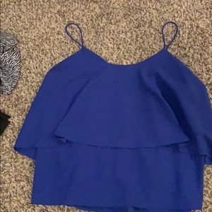 Flouncy blue top